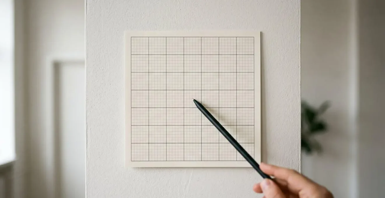 Calendrier mural avec marquages symboliques et stylo pointant une date limite importante