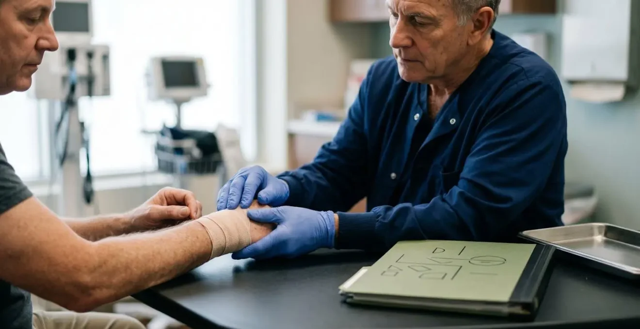 Consultation médicale d'expertise avec dossier patient et équipement médical professionnel