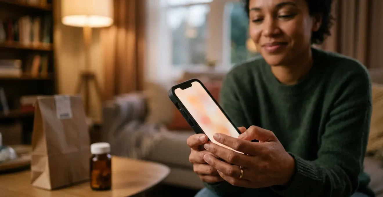 Une personne utilisant un smartphone pour une consultation medicale a distance avec son medecin