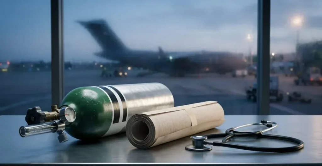 Organisation logistique d'un rapatriement médicalisé en avion avec coordination médicale Organisation logistique d'un rapatriement médicalisé en avion avec coordination médicale